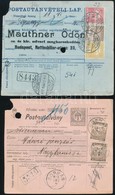 1917-1919 Postautánvételi Lap és Postautalvány Postakezelési Lyukasztásokkal - Sonstige & Ohne Zuordnung