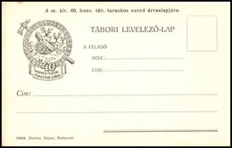 I.Világháború 40.Honvéd Tábori Tarackos Ezred Sapkajelvényes Tábori Levelezőlapja - Altri & Non Classificati