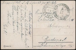 1915 Tábori Posta Képeslap Hadihajó Postával 'S.M.S. SANKT GEORG' - Altri & Non Classificati