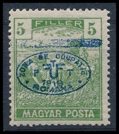 * Debrecen I. 1919 Magyar Posta 5f Szegélyléc Lenyomattal / Mi 65 With Borderline Print. Signed: Bodor - Sonstige & Ohne Zuordnung