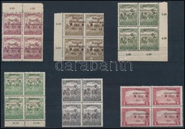 ** Nyugat-Magyarország VIII. 1921 A Sor Első 6 értéke Négyes Tömbökben / Mi I-VI Blocks Of 4, Signed: Bodor (60f Fogelvá - Other & Unclassified