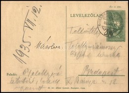 1935 Levelezőlap 'NYÍRÁBRÁNY-DEBRECEN 206' Mozgóposta Bélyegzővel - Sonstige & Ohne Zuordnung