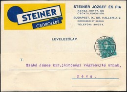 1935 Steiner Csokoládégyár Céges Levelezőlapja - Other & Unclassified