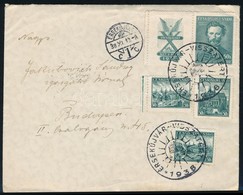 1938 Levél Cseh Bélyegekkel és ÉRSEKÚJVÁR VISSZATÉRT Bélyegzéssel Budapestre / Cover With Czechoslovak Stamps And Specia - Other & Unclassified