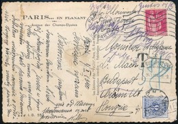 1940 Képeslap Franciaországból Portózva, Címnyomozással - Autres & Non Classés