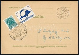 1940 Levelezőlap 'SZAMOSUJVÁR VISSZATÉRT' + 'M.KIR.POSTA 205' Kisegítő Bélyegzéssel / Postcard With Auxiliary Postmark - Otros & Sin Clasificación