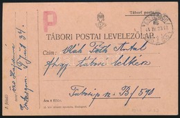 1944 Tábori Posta Levelezőlap, Hátoldalán 1918-as Grafikával - Otros & Sin Clasificación