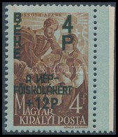 ** 1945 Béke 4 P ívszéli Bélyeg ,,fordított N Betű' Tévnyomat - Otros & Sin Clasificación