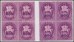 ** 1946 Lovasfutár 800ezer P 2 Db Négyestömb Eltolódott értékszámokkal - Other & Unclassified