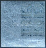 ** 1955 Alumínium ívsarki Vágott Négyestömb Hatalmas ívsarokkal / Mi 1449 Imperforate  Block Of 4 With Very Large Corner - Autres & Non Classés