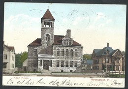 +++ CPA - Amérique - Etats Unis - Rhode Island - WOONSOCKET - Court House   // - Woonsocket