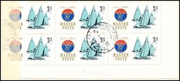 O 1961 Vasas 2+1Ft ívsarki Hatostömb, Benne 'hiányzó Hullámok' Tévnyomat / Mi 1774 Corner Block Of 6 With Plate Variety - Sonstige & Ohne Zuordnung