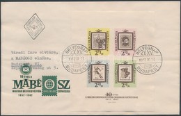 1962 Bélyegnap Vágott Blokk FDC-n, A MABÉOSZ Elnökének Címezve - Autres & Non Classés