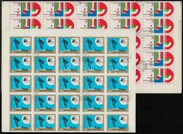 O 1974 A Fegyveres Erők Napja Középen Hajtott Teljes ívsor + 1975 Felszabadulás (VI.) Középen Hajtott Teljes ívsor (12.5 - Altri & Non Classificati