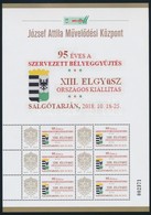 ** 2018 Salgótarjánban 95 éves A Szervezett Bélyeggyűjtés, Az ELGYÜSZ XIII. Országos Kiállítása Emlékív Díszes Csomagolá - Otros & Sin Clasificación