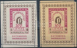 ** 1940/8aa + 8ba Gutenberg Emlékblokk Vágási és Fogazási Hibával (20.000) - Other & Unclassified