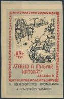 ** 1941/9abbI Magyar Honvéd Emlékív 'Szeresd A Magyar Katonát' Körbevágva (8.000) - Sonstige & Ohne Zuordnung