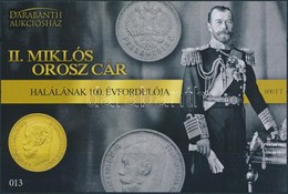 ** 2018 II. Miklós Orosz Cár Halálának 100. évfordulója Emlékív - Other & Unclassified