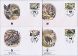 2004 WWF: Pézsmaszarvas Sor 4 Db FDC-n - Otros & Sin Clasificación