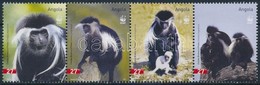 ** 2004 WWF: Colobus Majom Sor Vízszintes 4-es Csíkban Mi 1745-1748 - Otros & Sin Clasificación