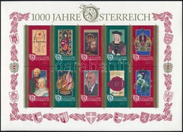 ** 1996 1000 éves Ausztria Blokk,
1000th Anniversary Of Austria Block
Mi 12 - Andere & Zonder Classificatie