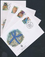 2001 WWF: Tengeri állatok Sor Mi 266-269 4 FDC-n - Other & Unclassified