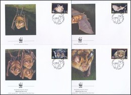 2003 WWF: Kereknyergű Patkósdenevér Sor Mi 1015-1018 4 Db FDC-n - Andere & Zonder Classificatie