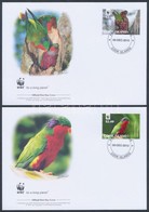 2010 WWF: Papagájok Sor 4 Db FDC-n Mi 1679-1682 - Other & Unclassified