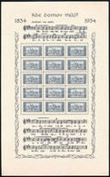 ** 1934 2Kc Himnusz Blokk Eredeti Borítóban  Vizsgálójellel, Apró Hibák / Mi. 331x Souvenir Sheet In Original Folder, Si - Other & Unclassified