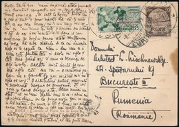 1934 Labdarúgó VB Bélyeggel Bérmentesített Képeslap Bukarestre / Football World Championship Stamp On Postcard To Bucare - Autres & Non Classés