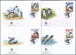 2002 WWF: Pingvin Sor Mi 855-858 4 Db FDC-n - Altri & Non Classificati