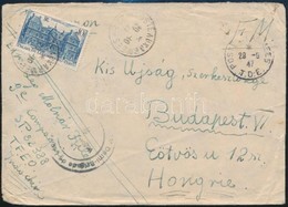 1947 Magyar Idegenlégiós Levele Indokínából Tábori Postával / Field Post Cover From French Foreign Legion From Hungarian - Otros & Sin Clasificación