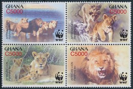 ** 2004 WWF: Oroszlánok Négyestömb Mi 3701-3704 - Other & Unclassified