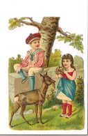 DECOUPI GAUFFRE ENFANTS ET BICHE -  Environ 14 Cm- - Enfants