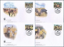 ** 2008 WWF: Víziantilop Sor + Sor 4FDC-n Mi 3919-3922 - Otros & Sin Clasificación