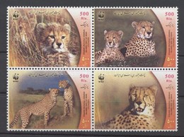 ** 2003 WWF Gepárd Négyestömb Mi 2932-2935 - Altri & Non Classificati