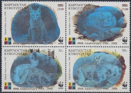 ** 2001 40 éves A WWF Hologramos Négyestömb Mi 249-252 - Sonstige & Ohne Zuordnung