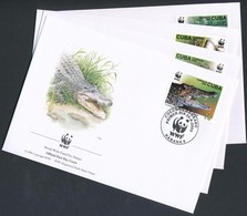 2003 WWF: Kubai Krokodil Sor Mi 4553-4556 4 Db FDC-n - Sonstige & Ohne Zuordnung