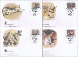 ** 2008 WWF: Sivatagi Róka Sor + Sor 4 FDC-n Mi 2916A-2919A - Other & Unclassified