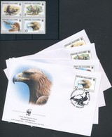 ** 2001 WWF Parlagi Sas Négyestömb + Sor 4 Db FDC-n Mi 215-218 - Autres & Non Classés