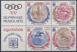 ** 1972 Nyári Olimpia Hatostömb Mi 1045-1048 - Altri & Non Classificati