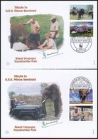 2002 WWF Afrikai Elefánt Szelvényes Sor 4 FDC-n Mi 2393-2396 - Autres & Non Classés
