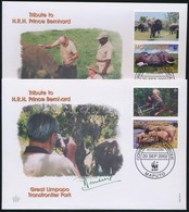 2002 WWF Afrikai Elefánt Szelvényes Sor Mi 2393-2396 4 FDC - Other & Unclassified
