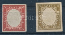 (*) 1855 Szardínia Mi 13, 15 Garancia Nélkül - Altri & Non Classificati