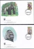 2008 WWF: Hegyi Gorilla Sor Mi 808-811 4 Db FDC-n - Sonstige & Ohne Zuordnung