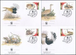 2001 WWF: Galléros Túzok Sor Mi 192-195 4 Db FDC-n - Otros & Sin Clasificación