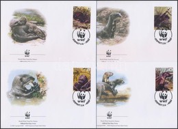 2004 WWF Óriásvidra Sor 4 Db FDC-n Mi 1951-1954 - Autres & Non Classés