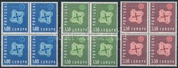 ** 1961 Europa CEPT Sor Négyestömbökben,
Europe CEPT Set Blocks Of 4
Mi 907-909 - Other & Unclassified