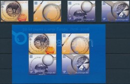 ** 2005 50 éves Az Europa CEPT Sor + Blokk,
50th Anniversary Of Europe CEPT Set + Block
Mi 543-546 + Mi 23 - Other & Unclassified