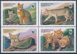 ** 2002 WWF Vadmacska Négyestömb Mi 208-211 - Other & Unclassified